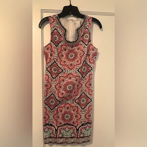 Multicolor Patterned Shift Dress